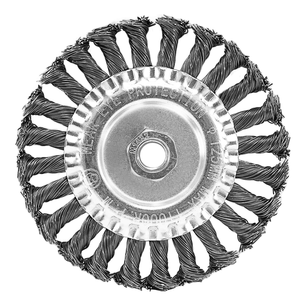 Изображение товара Щетка-крацовка плоская (125 мм; M14; стальная скрученная проволока) Pobedit 2126312