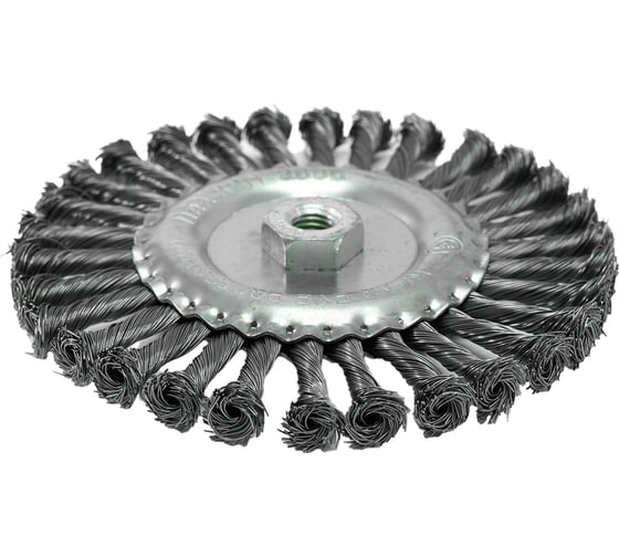 Изображение товара Щетка-крацовка плоская (175 мм; M14; стальная скрученная проволока) Pobedit 2126317