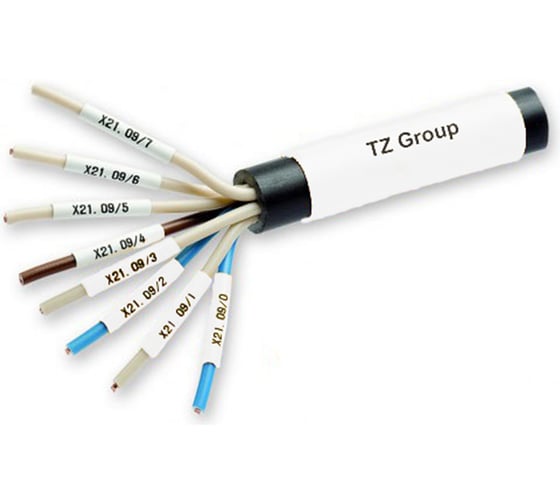 Изображение товара Термоусаживаемая муфта Vell, самозатухающаяся для печати 3,2 / 1,0 мм, белая (аналог Partex PHZF20032DN9/PHZF20032BN9) 583571