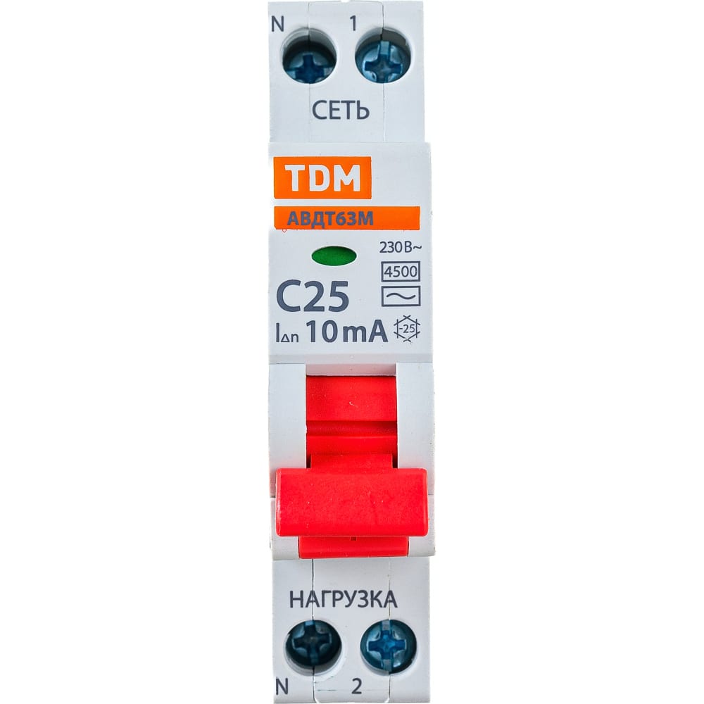 фото Автоматический выключатель дифференциального тока tdm