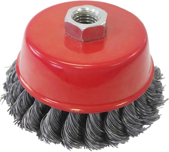 Изображение товара Щетка-крацовка чашка (75 мм; M14, двухрядная; стальная скрученная проволока) Pobedit 2128307