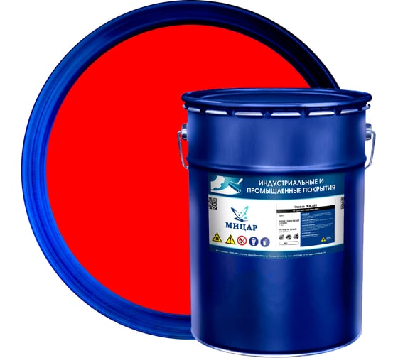 Изображение товара Краска фасадная Мицар ХВ-161 /20 кг/ красный УТ000010931