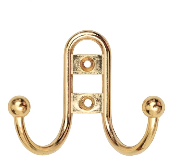 Изображение товара Крючок 2-х рож. СКОБЯНОЙ прут.золото(Упак) 007431