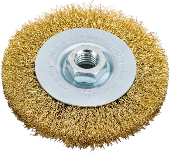 Изображение товара Щетка-крацовка плоская (100 мм; M14; латунированная витая проволока) Pobedit 2125410