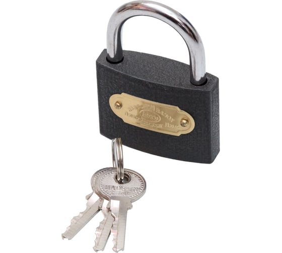 Изображение товара Замок навесной чугунный СКОБЯНОЙ 32мм(упак.) 010150