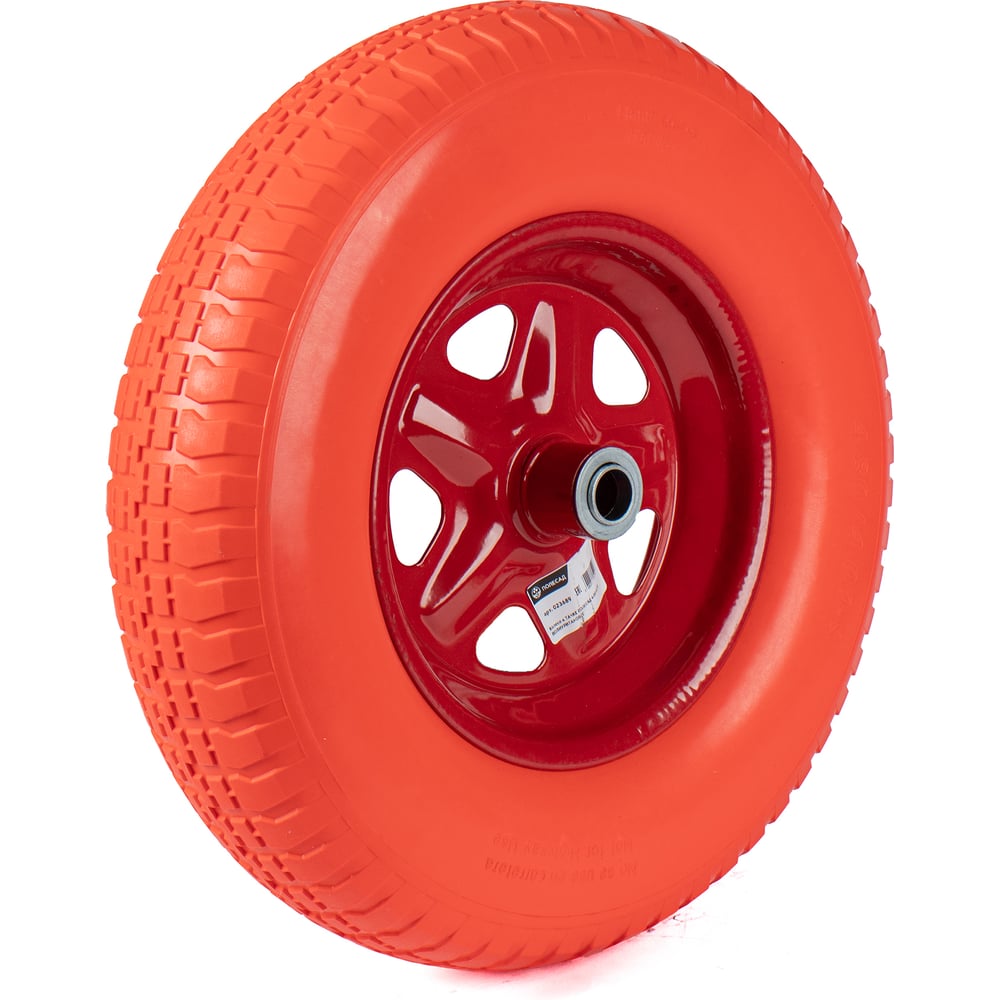 Изображение товара Колесо к тачке ПОЛИУРИТАНОВОЕ ПОЛЕСАД 4,00-8 ,20мм 023689