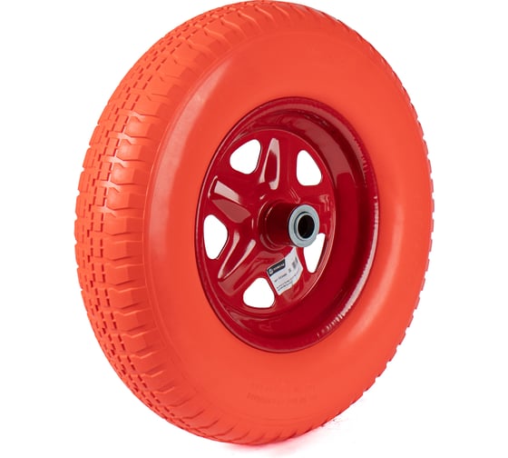 Изображение товара Колесо к тачке ПОЛИУРИТАНОВОЕ ПОЛЕСАД 4,00-8 ,20мм 023689