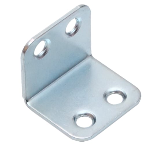 Изображение товара Уголок меб. 25*25 (4шт) цинк СКОБЯНОЙ (упак.) 010148