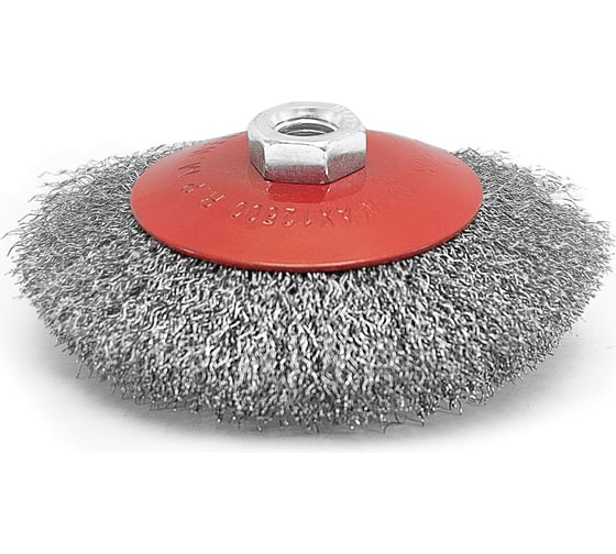 Изображение товара Щетка-крацовка коническая (125 мм; M14; стальная витая проволока) Pobedit 2133025