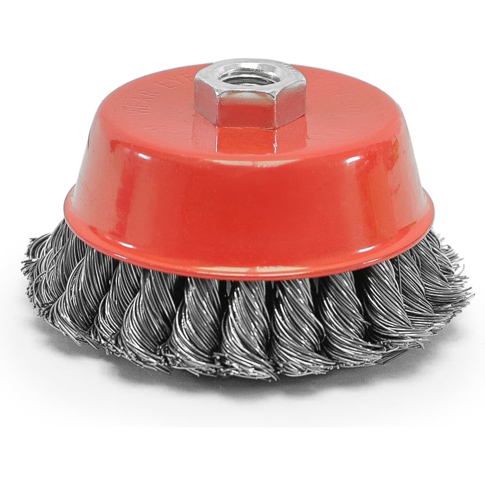 Изображение товара Щетка-крацовка чашка (100 мм; M14, двухрядная; стальная скрученная проволока) Pobedit 2128310