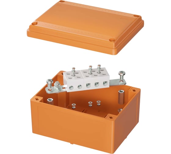 Изображение товара Коробка пластиковая DKC FS с гладкими стенками и клеммниками, IP56, 150x110x70 мм, 5р, 450V, 30A, 16 мм2 1 ШТ FSB20516