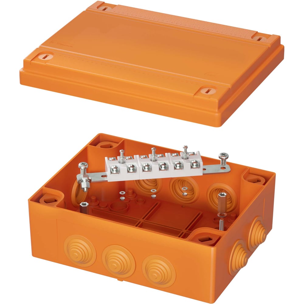 Изображение товара Коробка распаечная DKC FSK41610 IP55 оранжевая пластик 6 полюсов