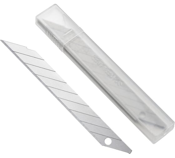 Изображение товара Запасные лезвия Topfort 9 мм угол 30 градусов, 10шт, углерод сталь, пластик бокс, блистер 1960449