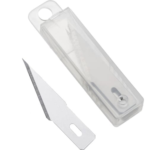 Изображение товара Запасные лезвия для ножа для рукоделия Topfort 8.9 мм, 10шт/бокс в пластик боксе, SK5, для SX03, SX06, блистер 1960454