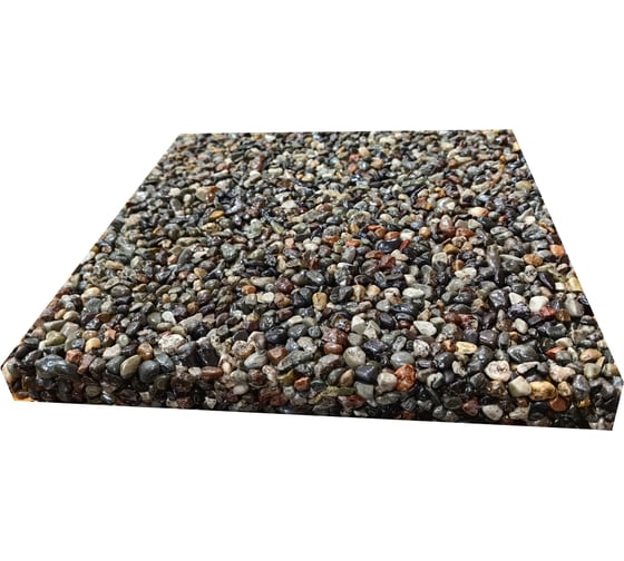 Изображение товара Каменная плитка ООО АМОРТЕКС Галька речная 300x300x30мм., 4 штуки 0134