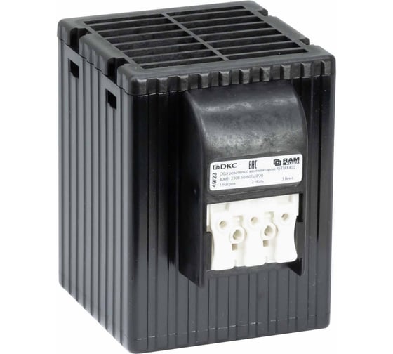Изображение товара Обогреватель DKC в пластиковом кожухе, с вентилятором, 400 Вт, 230 В 1 шт R5TMX400