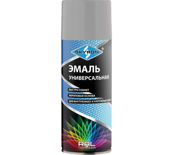 Изображение товара Универсальная акриловая эмаль SKYRON светло-серая RAL7035 SR-17035