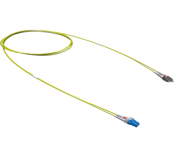 Изображение товара Оптический коммутационный шнур DKC переходной Duplex LC UPC/FC UPC, 9/125 OS2, 2 м 1 ШТ RNPC9DFULU2