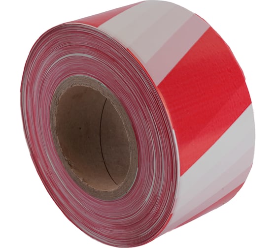 Изображение товара Лента оградительная STEKKER 200 п.м.х50 мм х35 мкм, красный, белый INTP10-150-100, 36 шт в упак, 50302