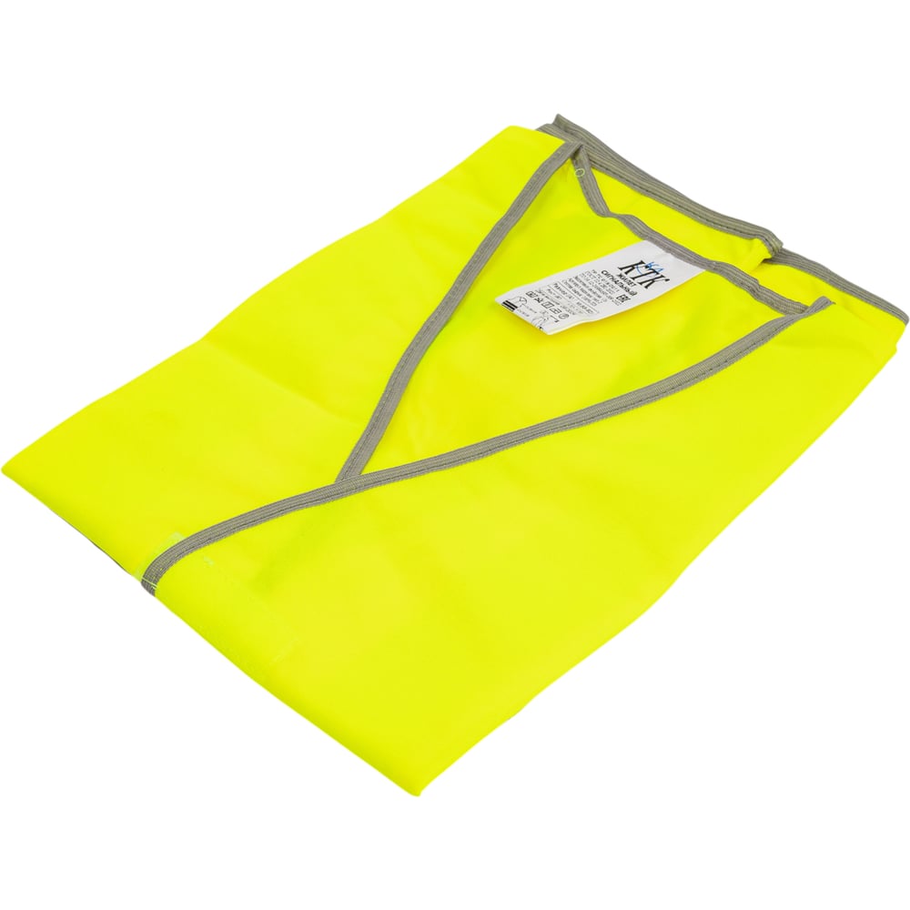 Изображение товара Жилет сигнальный Костромская Текстильная Компания тип 2 трикотажное полотно, 120, застежка велькро, лимон, M (88-92), 170-176 4660319319222