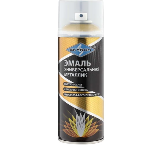 Изображение товара Универсальная акриловая эмаль SKYRON металлик серебро SR-19120