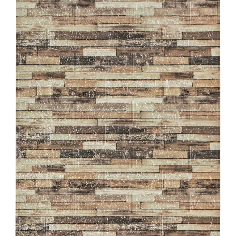Изображение товара Рулон 3D панель LAKO DECOR Деревянная кладка 70x600 см, ПВХ стеновая