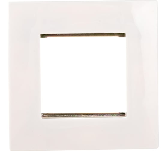 Изображение товара 1-постовая рамка LANMASTER 45х45, с суппортом, белая LAN-FRS45x45/1-WH