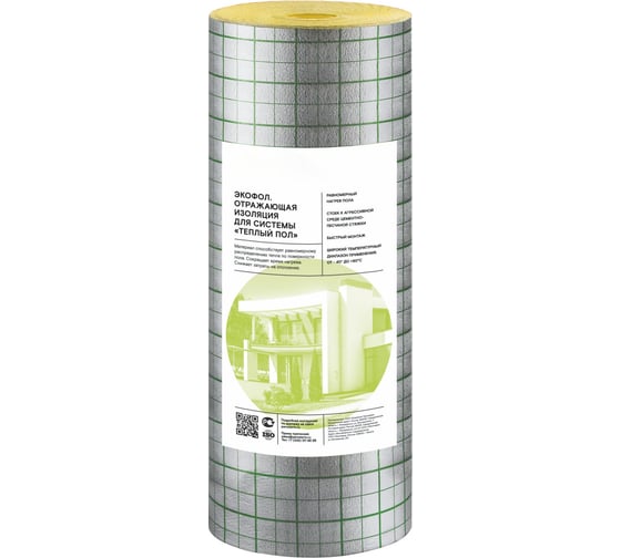 Изображение товара Отражающая изоляция для системы "Теплый пол" Penoterm Экофол. Порилекс НПЭ ЛП-А 2x1200x25 09.007 ГП.09.007