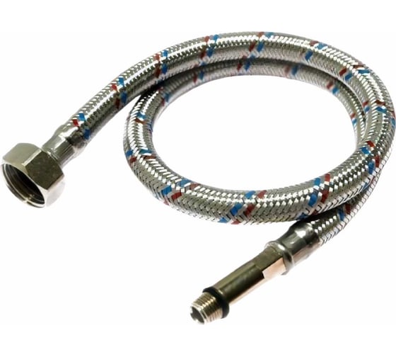 Изображение товара Подводка для смесителей СТМ сталь 1/2xM10x 40 см., длинный штуцер CWFLS040