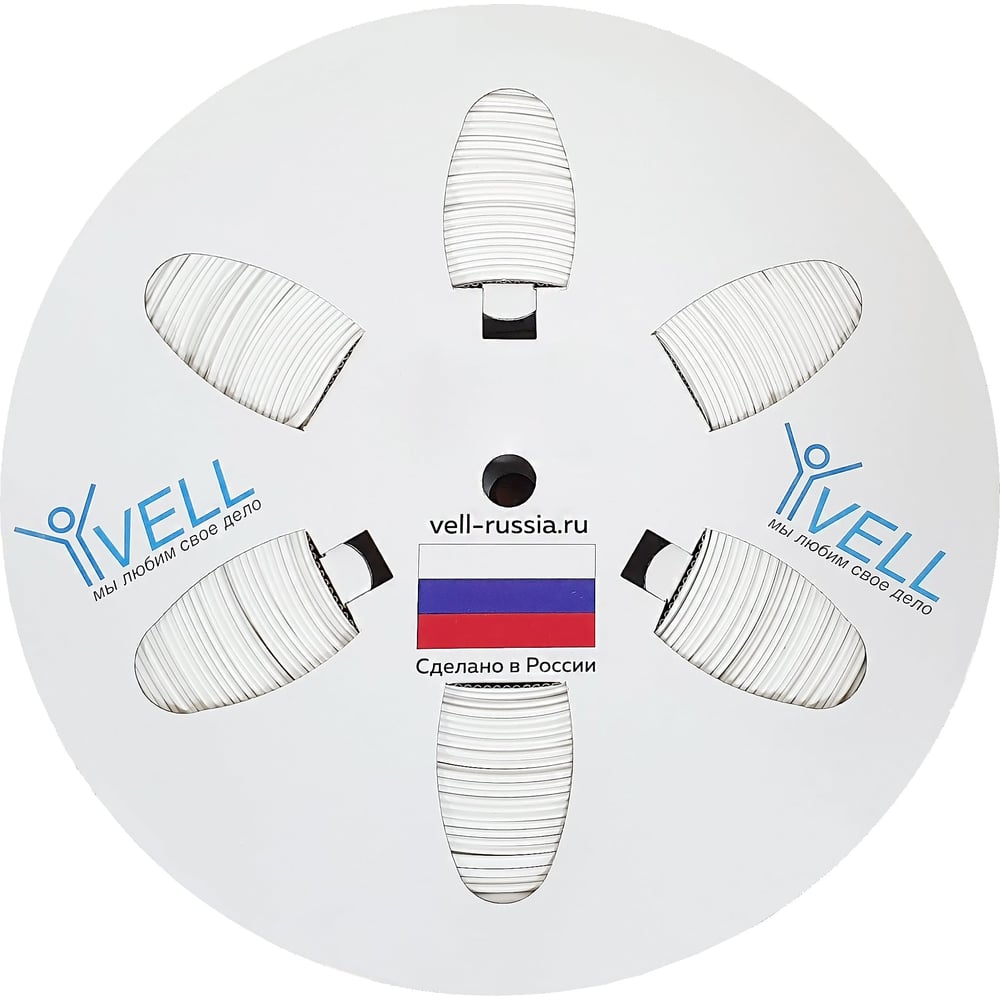 Изображение товара Профиль ПВХ Vell овальный WL-Univ для маркировки проводов 200м белый самозатухающий