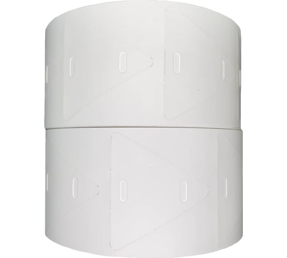 Изображение товара Комплект Vell 2 в 1 -3 для контрольного кабеля, треугольная бирка У-136, 60x55 мм (2 рулона по 500 шт.) и риббон 75 м 338726