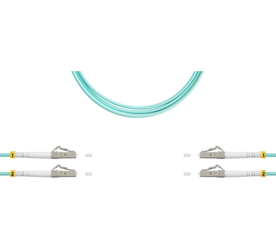Изображение товара Патч-корд оптический SUPRLAN ВО MM(OM3), LC/UPC-LC/UPC, 3.0мм, duplex, LSZH, 2м 09-12047