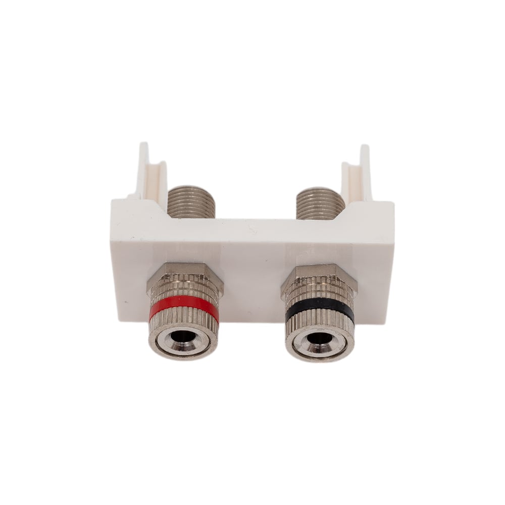 Изображение товара Розетка LANMASTER Mosaic 22.5x45, с адаптером BC-043, белая, LAN-WA-LP-SPK-WH