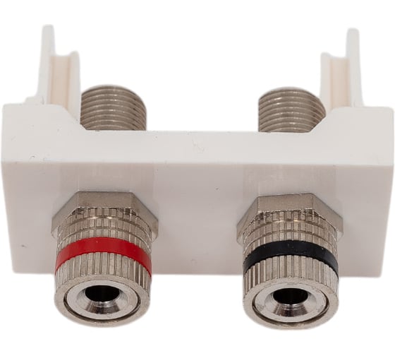 Изображение товара Розетка LANMASTER Mosaic 22.5x45, с адаптером BC-043, белая, LAN-WA-LP-SPK-WH