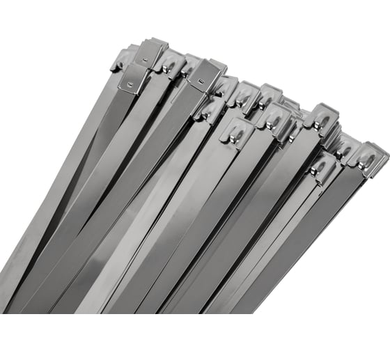 Изображение товара Стальные хомуты-стяжки Gigant нержавеющие 12x1000мм 50шт. 123943