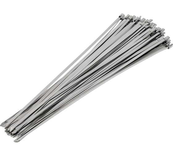 Изображение товара Стальные хомуты-стяжки Gigant нержавеющие 4,6x300мм 50шт. 123949