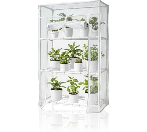 Изображение товара Парник для рассады 75 см с чехлом, белый ГеоПластБорд TM46.24.75W