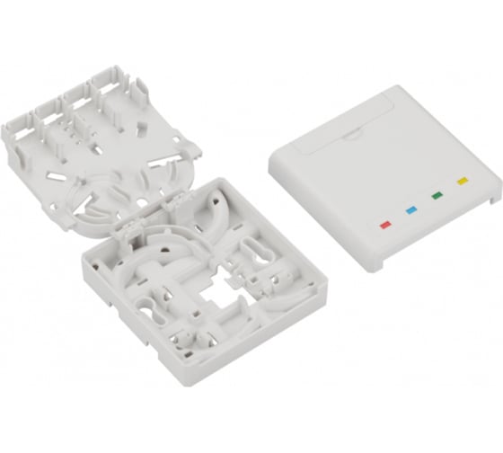 Изображение товара Розетка на DIN-рейку LANMASTER на 4 адаптера SC, белая LAN-DRF-4SC/SB-WH