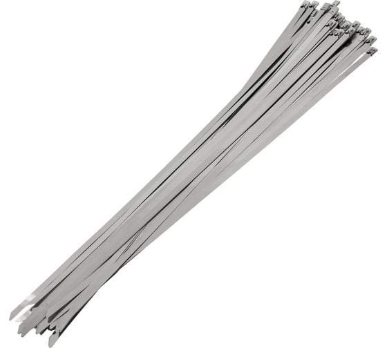 Изображение товара Стальные хомуты-стяжки Gigant нержавеющие 7,9x600мм 50шт. 123954