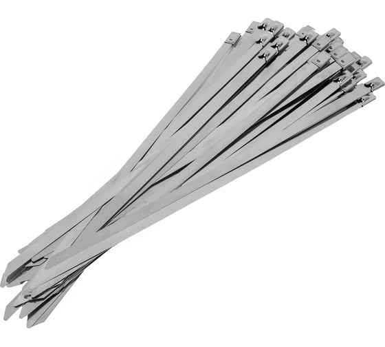 Изображение товара Стальные хомуты-стяжки Gigant нержавеющие 7,9x300мм 50шт. 123955