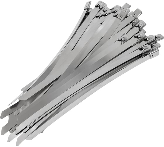 Изображение товара Стальные хомуты-стяжки Gigant нержавеющие 7,9x200мм 50шт. 123957