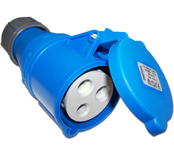 Изображение товара Электрическая кабельная розетка LANMASTER IEC 309, 32A, 250V, разборная, мама, синяя LAN-IEC-309-32A1P/F