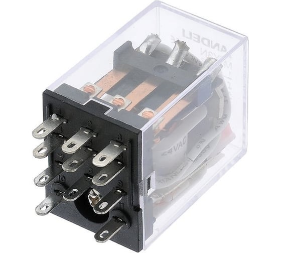 Изображение товара Промежуточное реле ANDELI MY4 220V AC с инд. 4 контактами 3А ADL09-229
