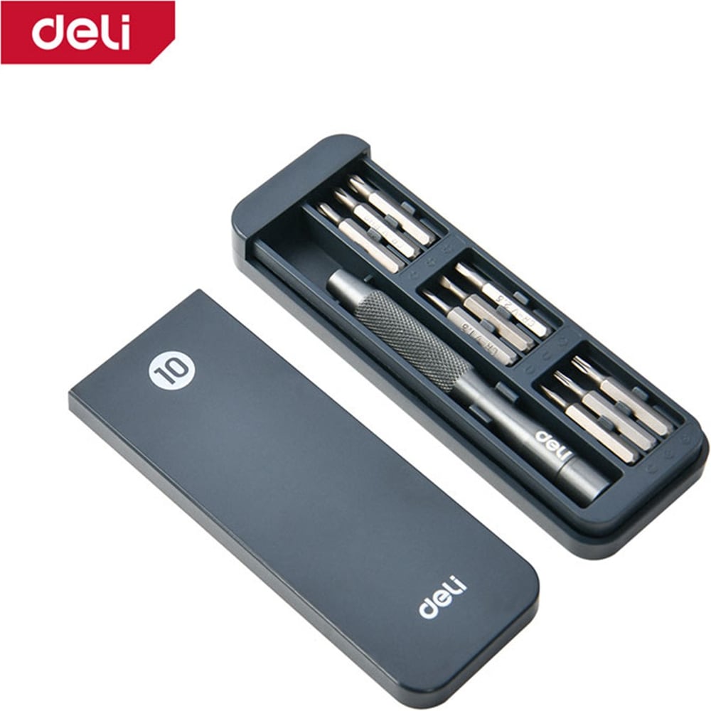 Изображение товара Набор прецизионных отверток DELI DL241010J с 9 битами