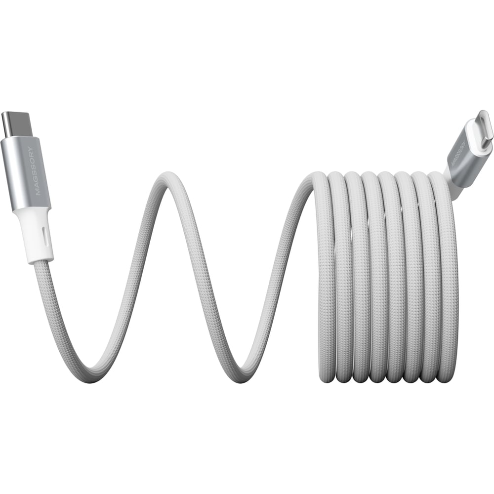 Изображение товара Магнитный кабель MAGSSORY Link C 240W Magnetic 2.4m USB-C Cable, белый CBL021w