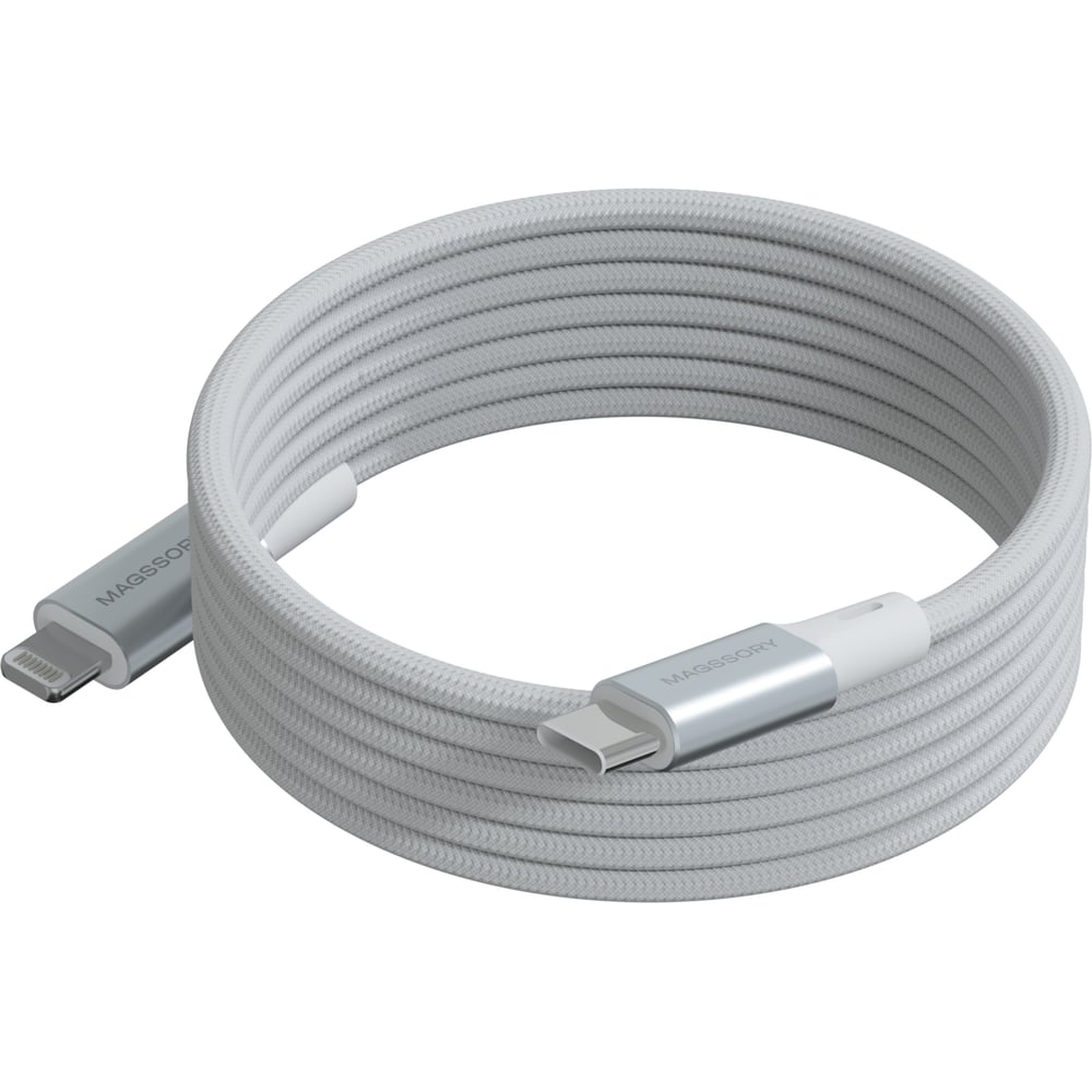 Изображение товара Магнитный кабель MAGSSORY Link L Magnetic USB-C to Lightning 1.2м белый
