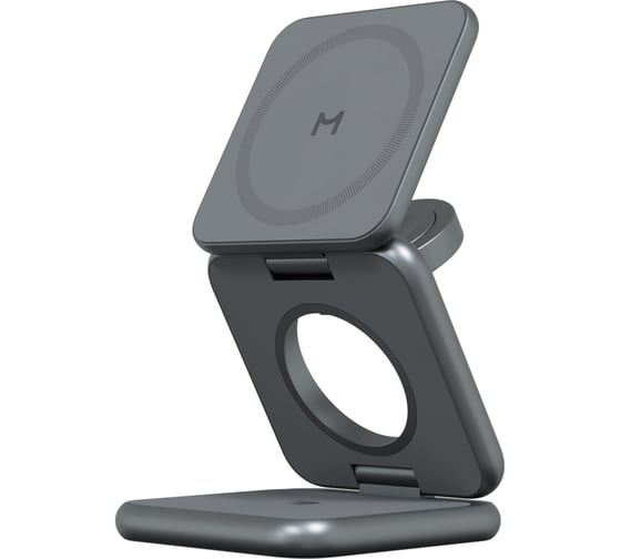 Изображение товара Складное беспроводное зарядное устройство MAGSSORY Fold Pro 3 в 1, с магнитами, совместимое с Qi2, полночь WCH063m