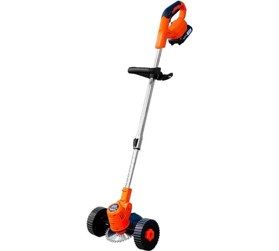 Изображение товара Триммер аккумуляторный на колесах Gramex CSC -21/1-2,0SM 21 В, захват 15 см, сдвижная штанга, леска, нож, картон, 2,0 А/Ч АКБ и ЗУ (1/10) 020333