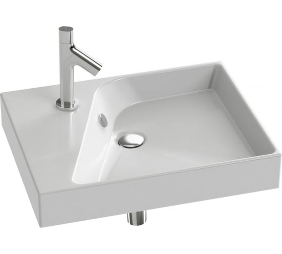 Изображение товара Раковина Jacob Delafon RYTHMIK 1 отверстие для смесителя с левой стороны, 60х46 см., белый EXQ112-00 00180224