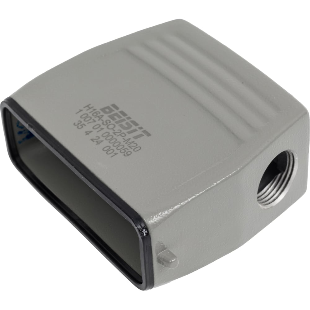 Изображение товара Корпус кабельный боковой BEISIT H16A-SO-2P-M20 цинковый сплав IP65 серый